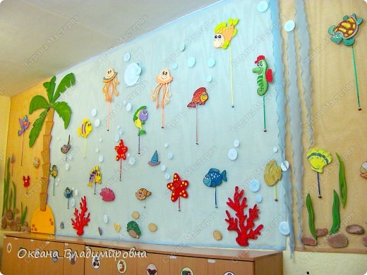 Оформление стен в детском саду своими руками фото